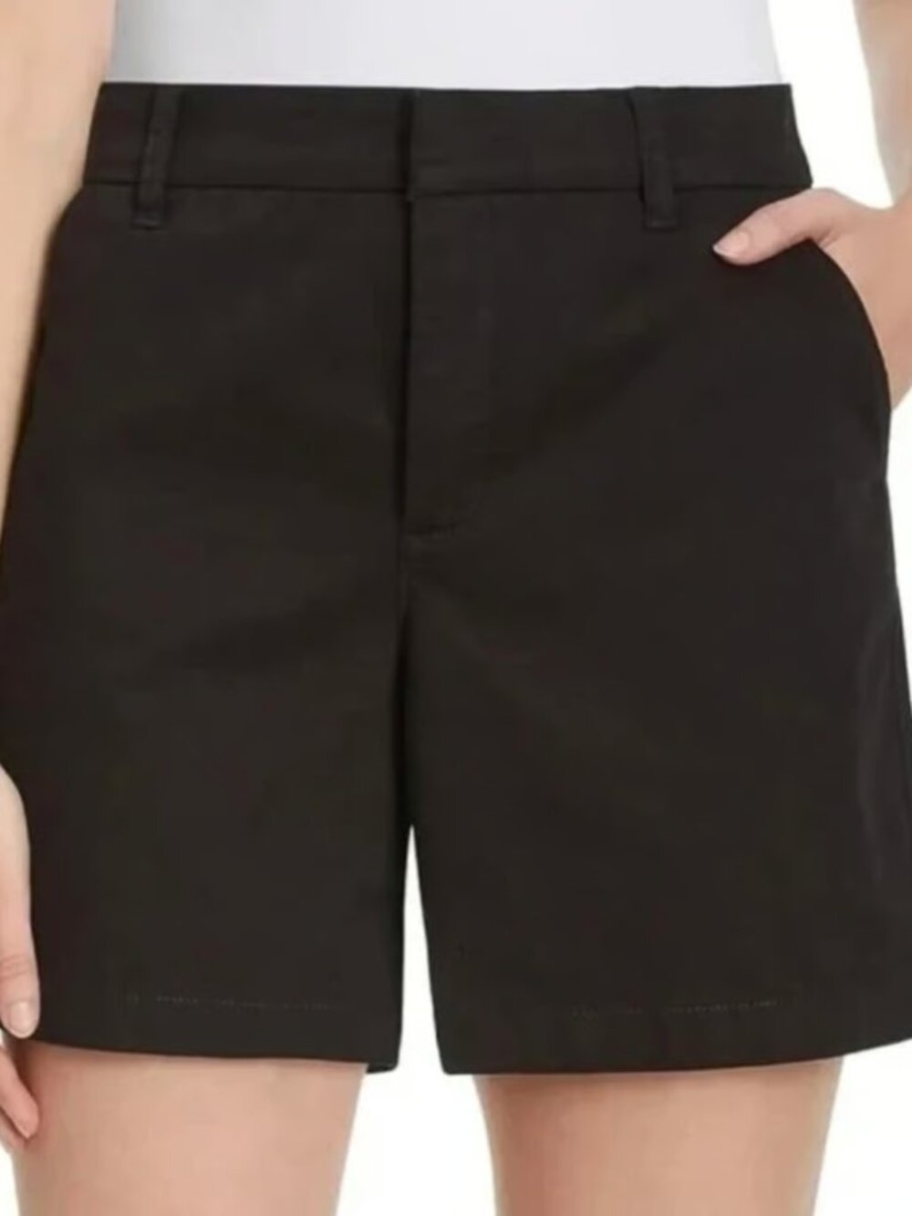 Gloria Vanderbilt Women's Black Chino Shorts, Size 8, NWT